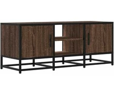 TV staliukas Televizoriaus spintelė, ruda, 100x35x41cm, mediena ir metalas