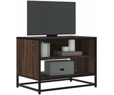 TV staliukas Televizoriaus spintelė, ruda, 61x40x46cm, mediena ir metalas