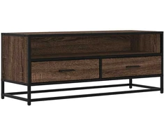 TV staliukas Televizoriaus spintelė, ruda, 100x34,5x40cm, mediena ir metalas