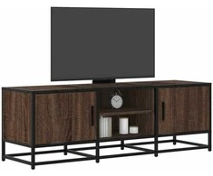 TV staliukas Televizoriaus spintelė, ruda, 120x35x41cm, mediena ir metalas