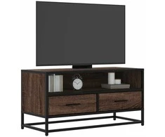 TV staliukas Televizoriaus spintelė, ruda, 80x34,5x40cm, mediena ir metalas