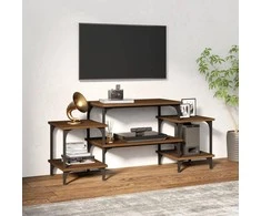 TV staliukas Televizoriaus spintelė, ruda ąžuolo, 117x35x52cm, mediena