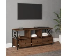 TV staliukas Televizoriaus spintelė, ruda, 102x33x45cm, mediena ir geležis