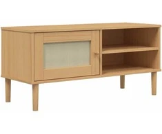 TV staliukas Televizoriaus spintelė SENJA, ruda, 106x40x49cm, pušies masyvas