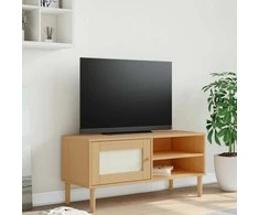 TV staliukas Televizoriaus spintelė SENJA, ruda, 106x40x49cm, pušies masyvas