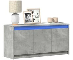 TV staliukas Televizoriaus spintelė su LED, betono, 100x34x50cm, mediena