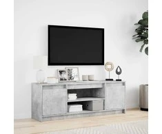 TV staliukas Televizoriaus spintelė su LED, betono, 139,5x34x50cm, mediena