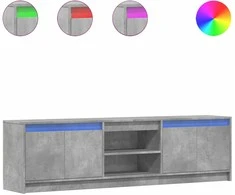 TV staliukas Televizoriaus spintelė su LED, pilka, 180x34x50cm, mediena