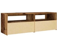 TV staliukas Televizoriaus spintelė su LED, medienos, 120x35x40cm, mediena