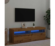 TV staliukas Televizoriaus spintelė su LED, artisano, 120x35x40cm, mediena