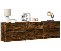 TV staliukas Televizoriaus spintelė su LED, ąžuolo, 180x34x50cm, mediena