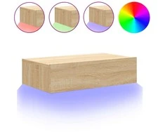 TV staliukas Televizoriaus spintelė su LED lemputėmis, ąžuolo, 60x35x15,5cm