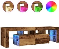 TV staliukas Televizoriaus spintelė su LED, medienos, 140x36,5x40cm, mediena