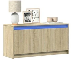 TV staliukas Televizoriaus spintelė su LED, ąžuolo, 100x34x50cm, mediena