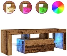 TV staliukas Televizoriaus spintelė su LED, medienos, 120x36,5x40cm, mediena