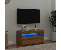TV staliukas Televizoriaus spintelė su LED, artisano, 75x35x40cm, mediena