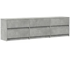TV staliukas Televizoriaus spintelė su LED, pilka, 180x34x50cm, mediena
