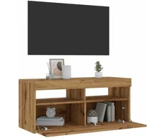 TV staliukas Televizoriaus spintelė su LED, artisano, 90x35x40cm, mediena