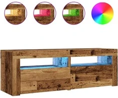 TV staliukas Televizoriaus spintelė su LED, medienos, 120x35x40cm, mediena