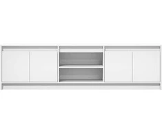 TV staliukas Televizoriaus spintelė su LED, balta, 180x34x50cm, mediena