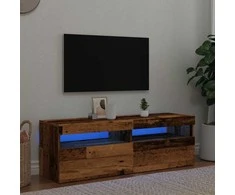 TV staliukas Televizoriaus spintelė su LED, medienos, 120x35x40cm, mediena