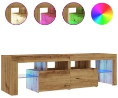 TV staliukas Televizoriaus spintelė su LED, artisano, 140x36,5x40cm, mediena