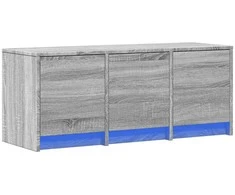 TV staliukas Televizoriaus spintelė su LED, pilka, 97x34x40cm, mediena