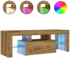TV staliukas Televizoriaus spintelė su LED, artisano, 120x36,5x40cm, mediena