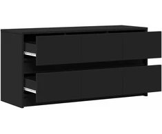 TV staliukas Televizoriaus spintelė su LED, juoda, 100x34x50cm, mediena