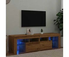 TV staliukas Televizoriaus spintelė su LED, artisano, 140x36,5x40cm, mediena