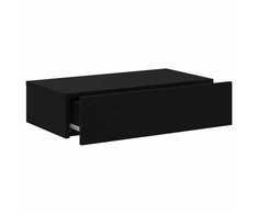 TV staliukas Televizoriaus spintelė su LED lemputėmis, juoda, 60x35x15,5cm