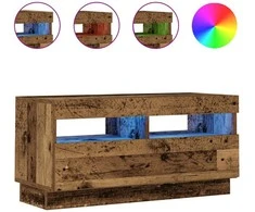 TV staliukas Televizoriaus spintelė su LED, medienos, 80x35x40cm, mediena
