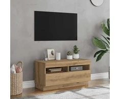 TV staliukas Televizoriaus spintelė su LED, artisano, 80x35x40cm, mediena