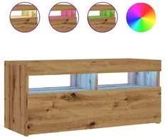 TV staliukas Televizoriaus spintelė su LED, artisano, 90x35x40cm, mediena