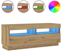 TV staliukas Televizoriaus spintelė su LED, artisano, 100x35x40cm, mediena