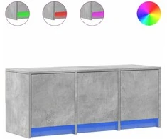 TV staliukas Televizoriaus spintelė su LED, betono, 97x34x40cm, mediena