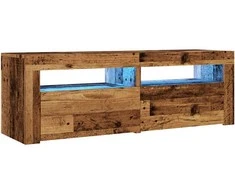 TV staliukas Televizoriaus spintelė su LED, medienos, 120x35x40cm, mediena