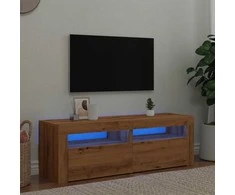 TV staliukas Televizoriaus spintelė su LED, artisano, 120x35x40cm, mediena