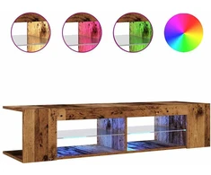 TV staliukas Televizoriaus spintelė su LED, medienos, 135x39x30cm, mediena