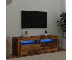 TV staliukas Televizoriaus spintelė su LED, medienos, 120x35x40cm, mediena