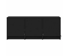 TV staliukas Televizoriaus spintelė su LED, juoda, 97x34x40cm, mediena