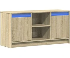 TV staliukas Televizoriaus spintelė su LED, ąžuolo, 100x34x50cm, mediena
