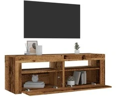 TV staliukas Televizoriaus spintelė su LED, medienos, 120x35x40cm, mediena