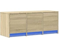 TV staliukas Televizoriaus spintelė su LED, ąžuolo, 97x34x40cm, mediena