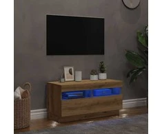 TV staliukas Televizoriaus spintelė su LED, artisano, 80x35x40cm, mediena