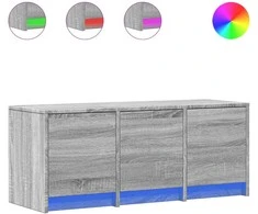 TV staliukas Televizoriaus spintelė su LED, pilka, 97x34x40cm, mediena