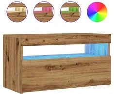 TV staliukas Televizoriaus spintelė su LED, artisano, 75x35x40cm, mediena