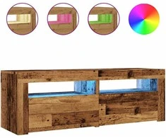 TV staliukas Televizoriaus spintelė su LED, medienos, 120x35x40cm, mediena