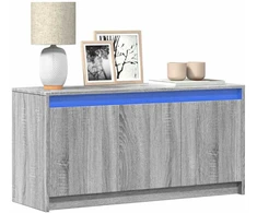 TV staliukas Televizoriaus spintelė su LED, pilka, 100x34x50cm, mediena