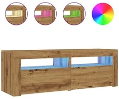TV staliukas Televizoriaus spintelė su LED, artisano, 120x35x40cm, mediena